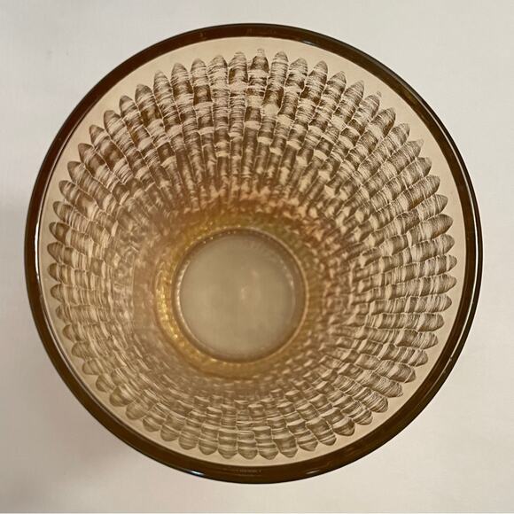 Pair Large Vintage Jeannette Tree Bark Variant Carnival Glass 23 oz Glasses - Picture 10 of 11